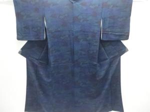 田舎風景模様小紋着物